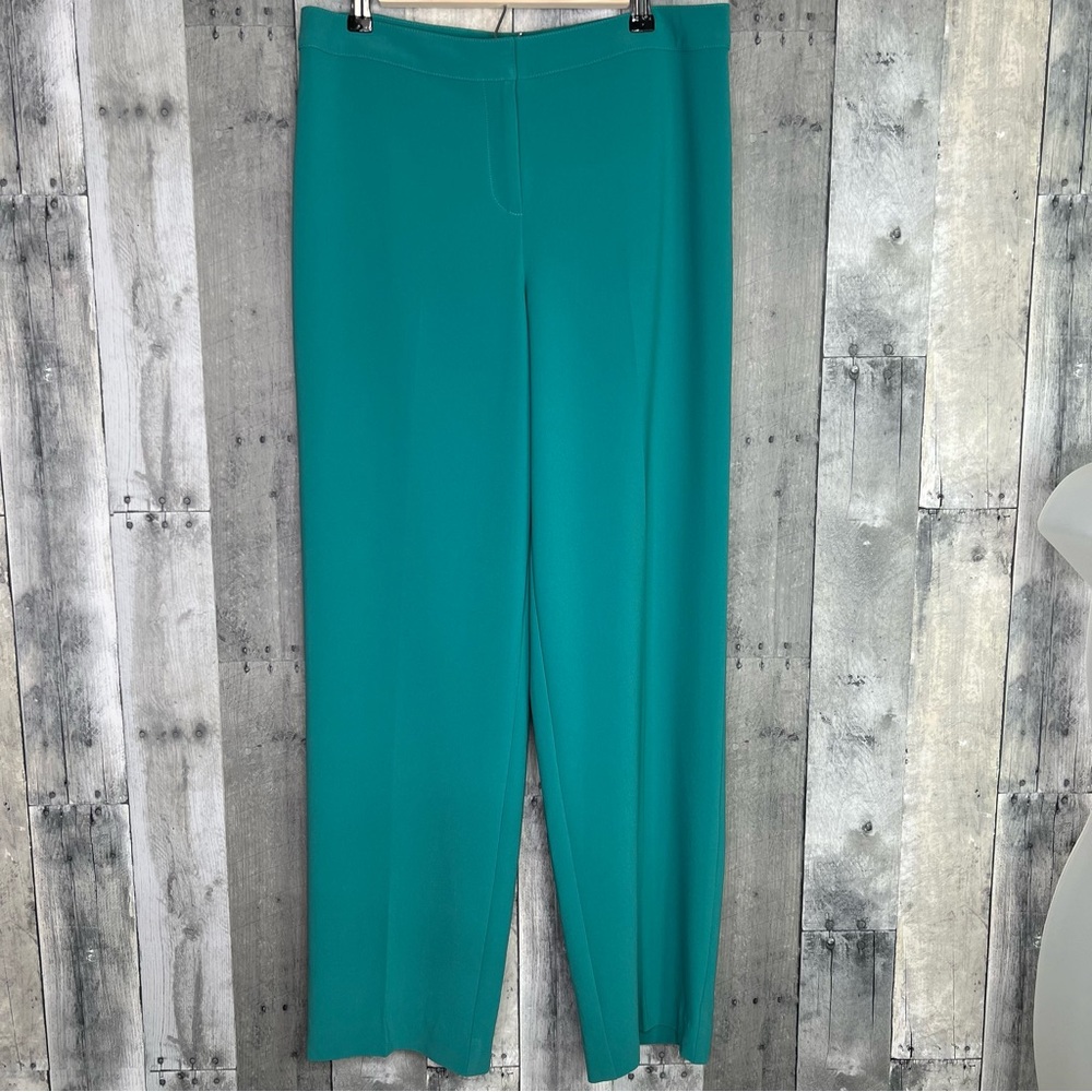 ST JOHN Teal Green Dress Pants Size 8